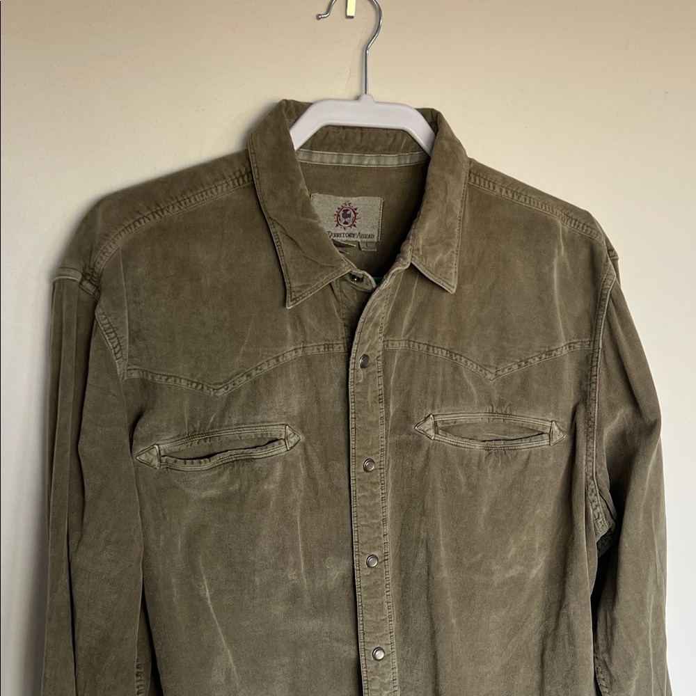 Men's Olive Green Territory Ahead Long Sleeve Shirt